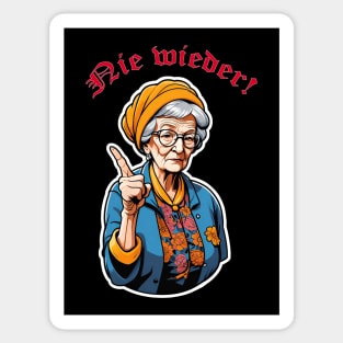 Nie wieder vergessen: Der erhobene Zeigefinger der Zeitzeugen Sticker